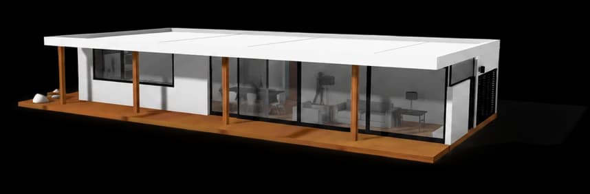 Perspectiva da casa linear