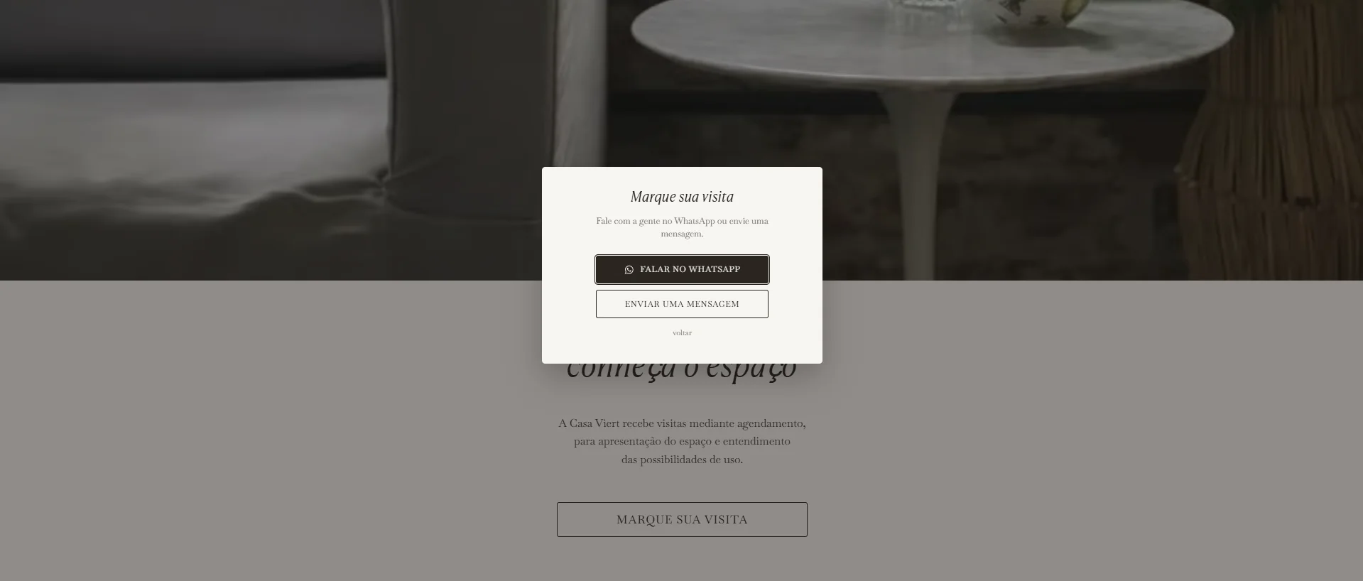 TELA: marque sua visita