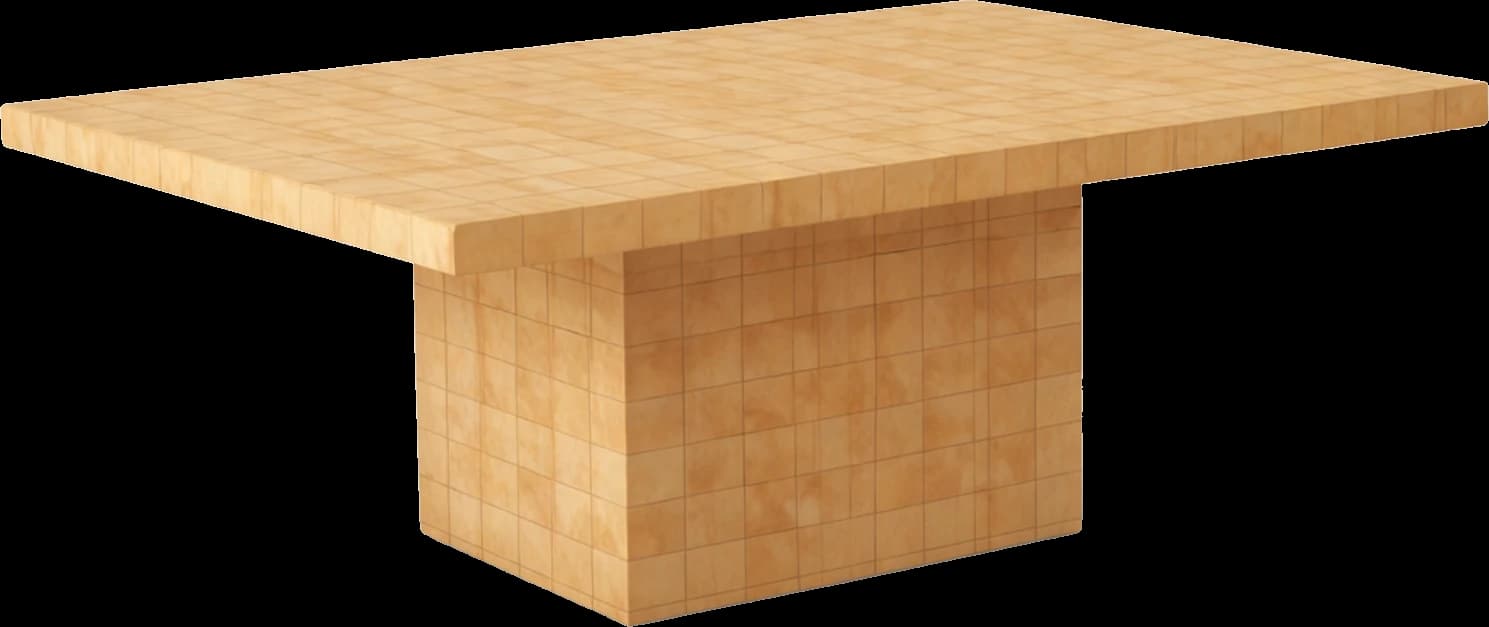 Mesa Bloco, render em perspectiva